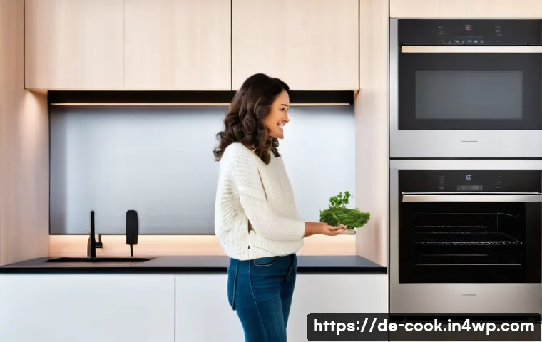 요리 기술 통합을 위한 협업 모델 - **Prompt:** "A brightly lit, modern smart kitchen with sleek, minimalist design. A woman in her late...